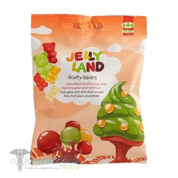 Kaiser Jelly Land Fruity Bears with 25% Fruit Content, 100g