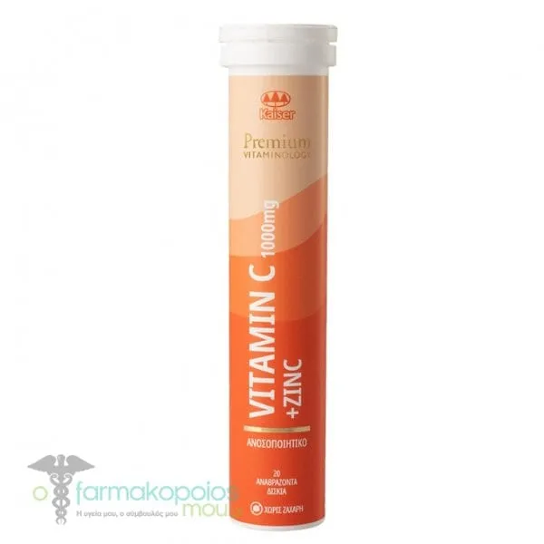 Kaiser Premium Vitaminology Vitamin C 1000mg & Zinc, 20eff.tabs