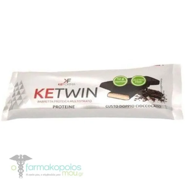 Keforma Ketwin Μπάρα Πρωτεΐνης με Διπλή Γεύση Σοκολάτας, 40g