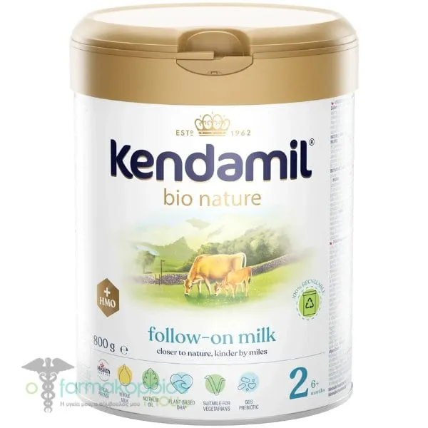 Kendamil Bio Nature Follow-On Milk 2 Βιολογικό Βρεφικό Γάλα 2ης Βρεφικής Ηλικίας 6m+, 800g