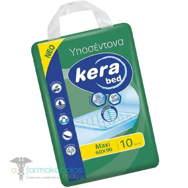 Kera Bed Maxi Υποσέντονα Μιας Χρήσης 60x90cm, 10τεμ