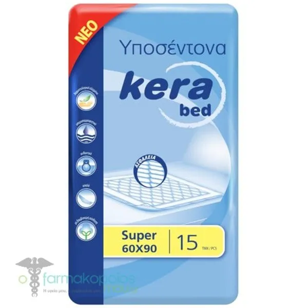 Kera Bed Super Υποσέντονα Μιας Χρήσης 60x90cm, 15τεμ