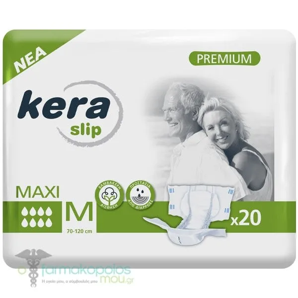 Kera Premium Slip Maxi Ανοιχτές Πάνες Ακράτειας Medium, 20τεμ