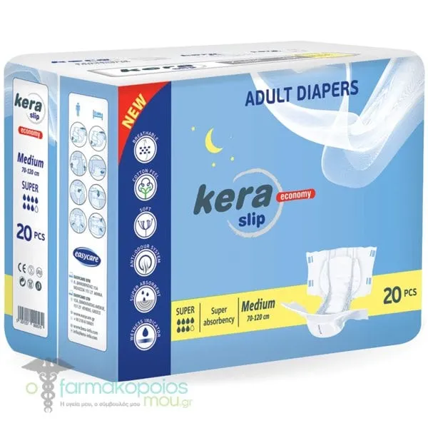 Kera Slip Super Ανοιχτές Πάνες Ακράτειας Medium, 20τεμ
