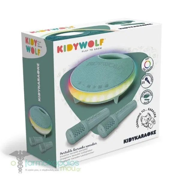 Kidywolf Portable Karaoke Speaker Επαναφορτιζόμενο Καραόκε με Ηχείο &amp; 2 Μικρόφωνα, 1σετ