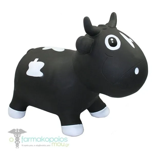 Kidzz Farm Jumping Animals Milk Cow Bella, 1pc - 002 Μαύρο