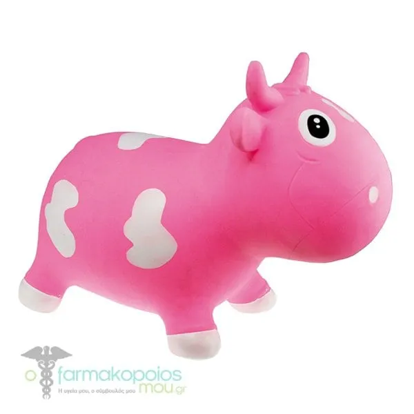 Kidzz Farm Jumping Animals Milk Cow Bella, 1pc - Ρόζ