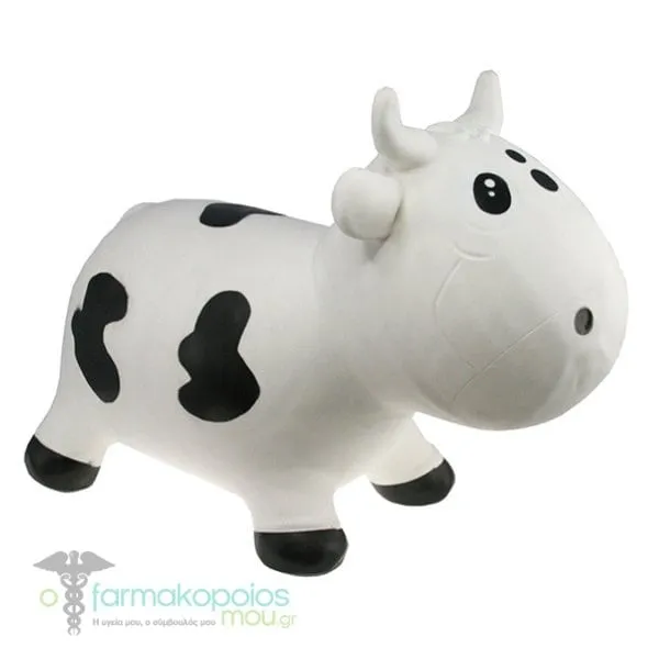 Kidzz Farm Jumping Animals Milk Cow Bella, 1pc - Λευκό & Μαύρο