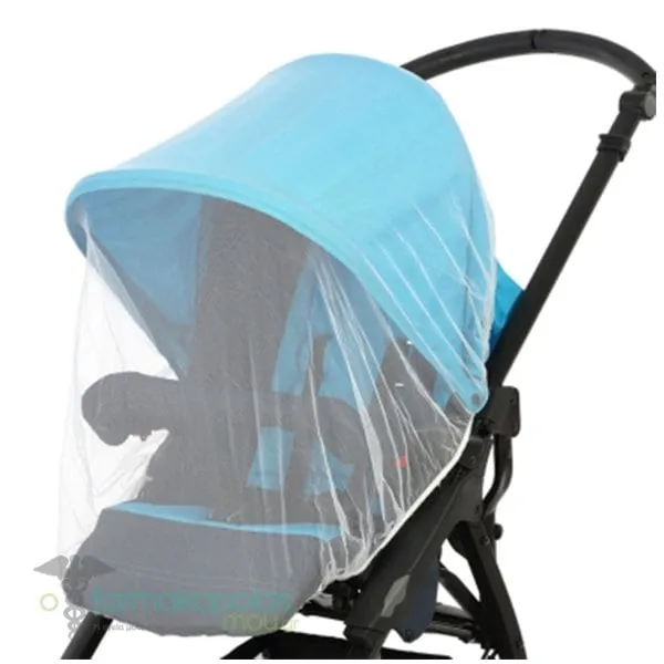 Kiokids Κουνουπιέρα Καροτσίου/Λίκνου Λευκή 130x42cm, 1τεμ