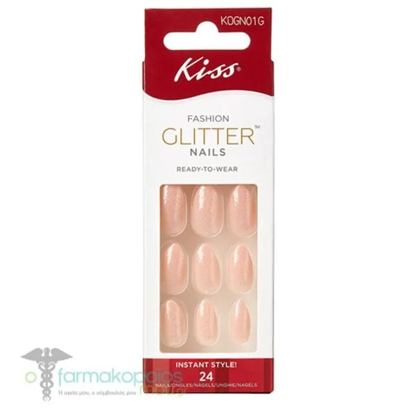 Kiss Glitter Nails Missing Out Τεχνητά Νύχια, 24τεμ