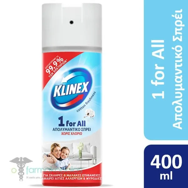 Klinex 1 For All Cotton Freshness Disinfectant Spray, 400ml