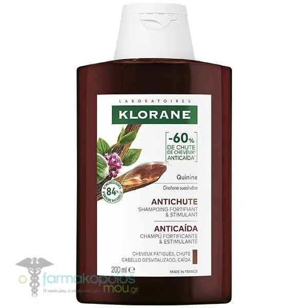 Klorane Σαμπουάν κατά της Τριχόπτωσης &amp; Ενδυνάμωσης των Μαλλιών με Κινίνη &amp; Βιολογικό Edelweiss, 200ml