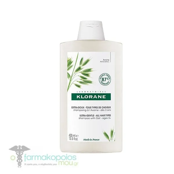 Klorane Ultra Gentle Oat Milk Shampoo for All Hair Types, 400ml