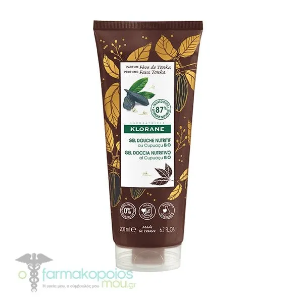 Klorane Nourishing Shower Gel with Cupuacu & Tonka Bean Fragrance, 200ml