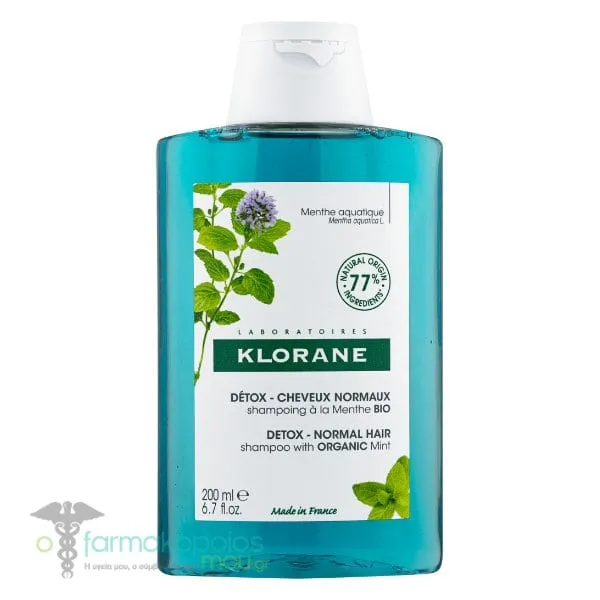 Klorane Anti-Pollution Detox Shampoo with Aquatic Mint, 200ml