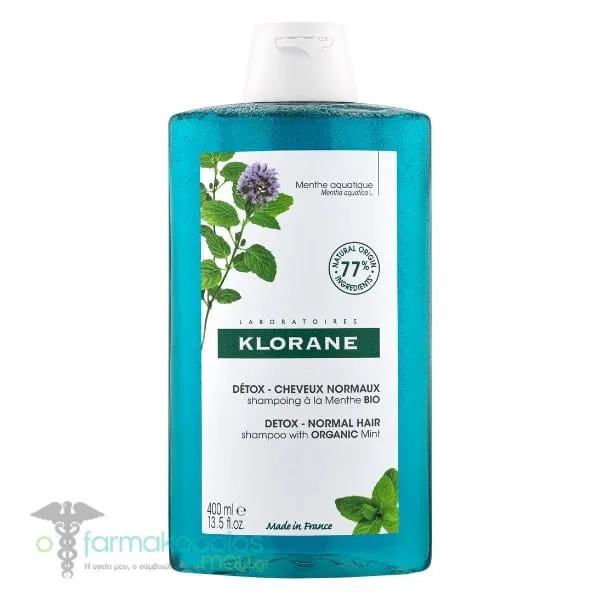 Klorane Anti-Pollution Detox Shampoo with Aquatic Mint, 400ml