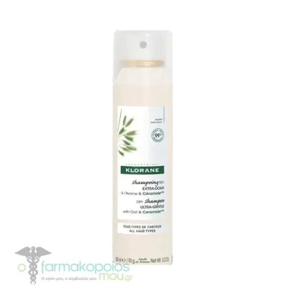 Klorane Dry Shampoo Ultra Gentle Oat & Ceramide Dark Hair, 50ml