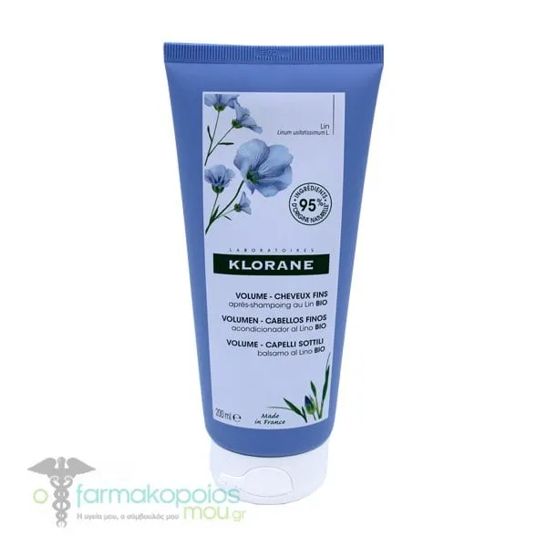 Klorane Volume Conditioner with Flax Fiber, 200ml