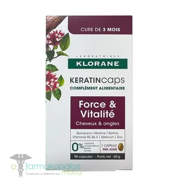 Klorane Promo Keratin Caps for Hair & Nails, 3 x 30caps
