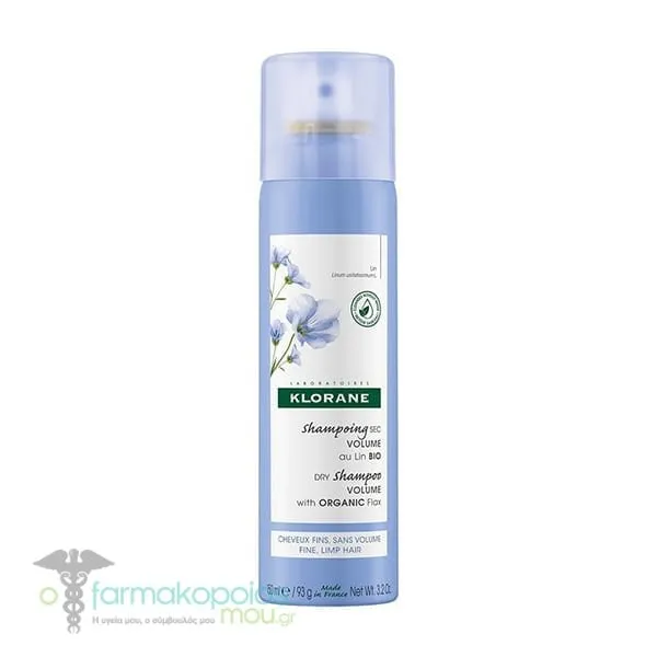 Klorane Volume Dry Shampoo with Organic Flax, 150ml