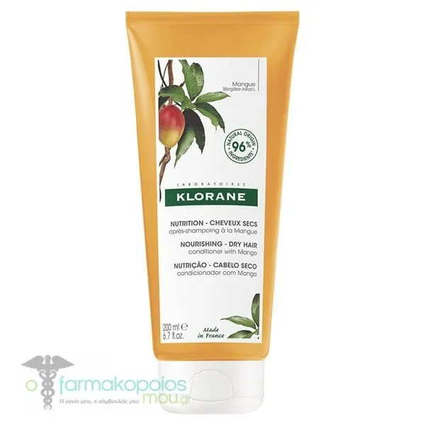 Klorane Nourishing Dry Hair Conditioner with Mango, 400ml