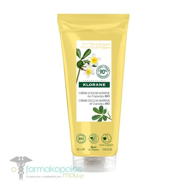 Klorane Nourishing Shower Cream with Organic Cupuacu Butter & Plumeria Flower, 200ml