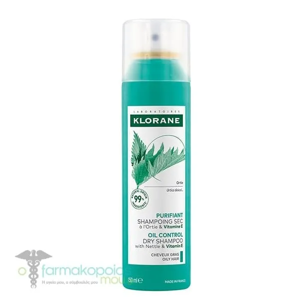 Klorane Ortie Dry Shampoo Ξηρό Σαμπουάν για Λιπαρά Μαλλιά, 150ml