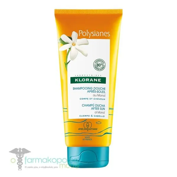 Klorane Polysianes After-Sun Shower Gel & Shampoo, 200ml