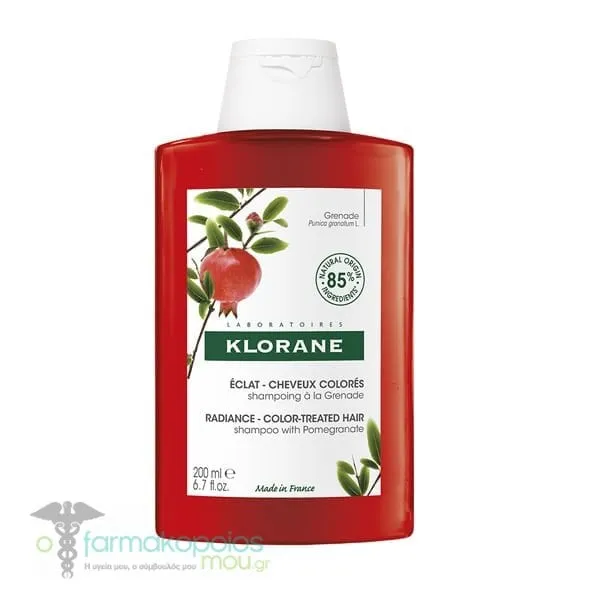 Klorane Pomegranate Shampoo for Color-Treated Hair, 200ml