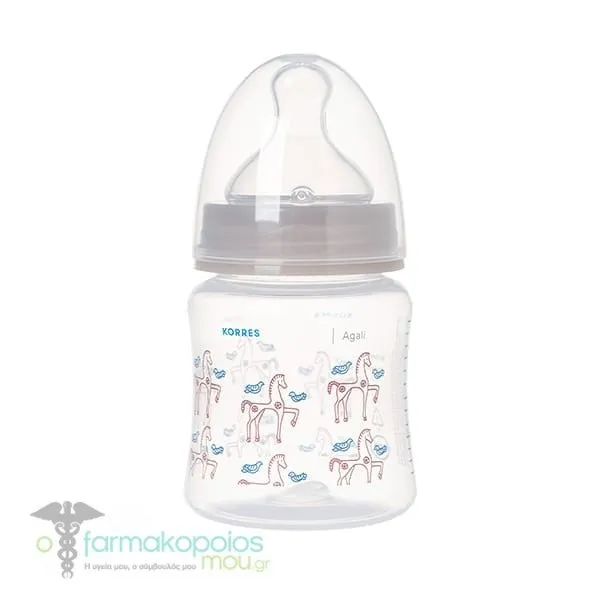 Korres Plastic Feeding Bottle with Slow Flow Silicone Teat, 150ml