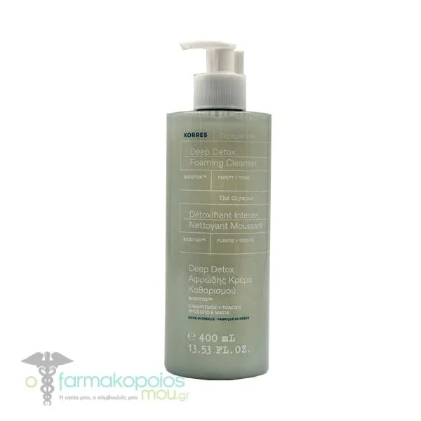 Korres Olympus Tea Deep Detox Foaming Cleanser, 400ml