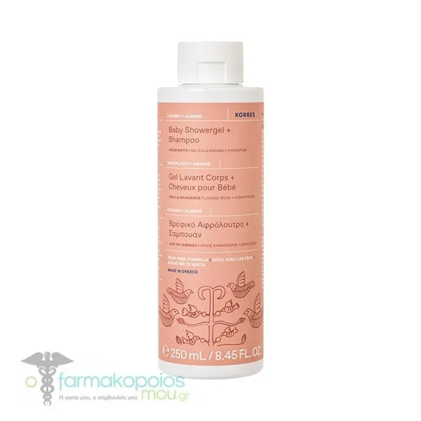 Korres Baby Showergel & Shampoo, 250ml