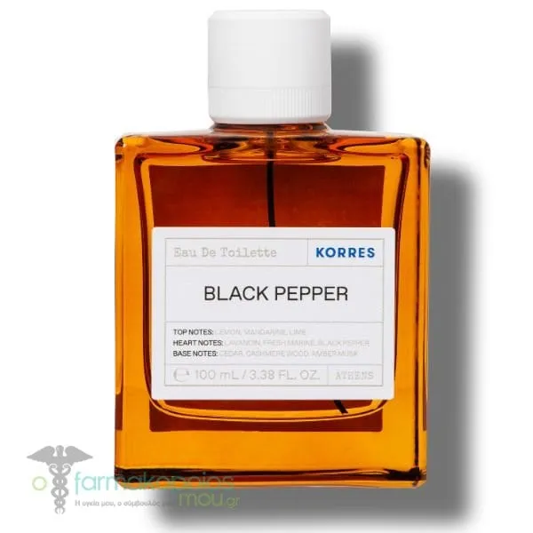 Korres Eau De Toilette Black Pepper Ανδρικό Άρωμα, 100ml