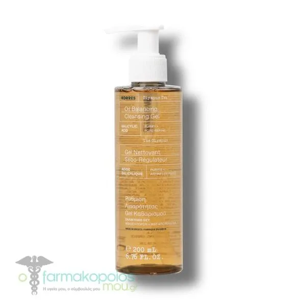 Korres Cleansing Gel with Olympus Tea for Regulating Oiliness, 200ml