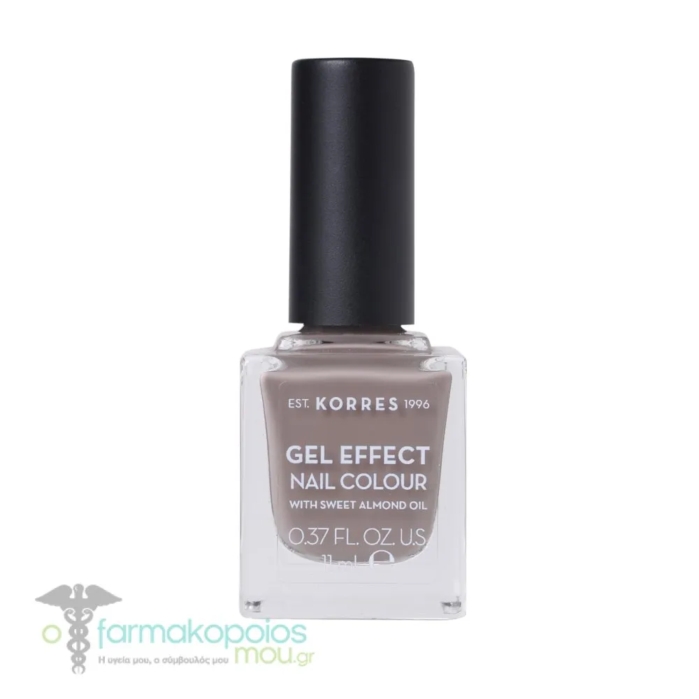 Korres Gel Effect Nail Colour No.95 Stone Grey Βερνίκι Νυχιών, 11ml