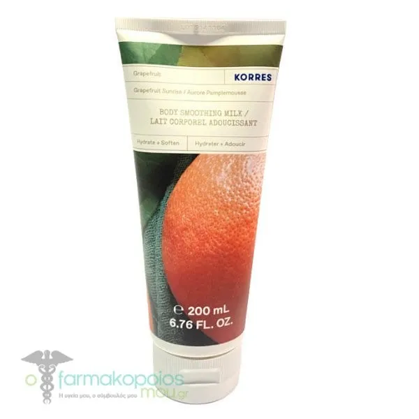 Korres Body Smoothing Milk Grapefruit Sunrise, 200ml