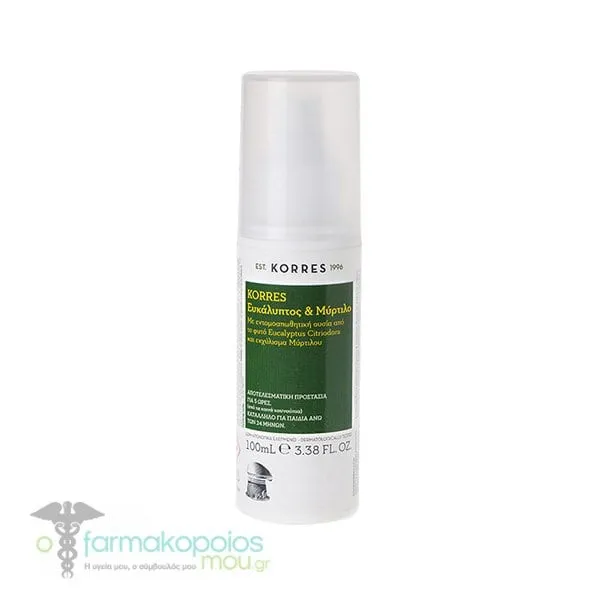 Korres Insect Repellent Spray Eucalyptus & Myrtle, 100ml