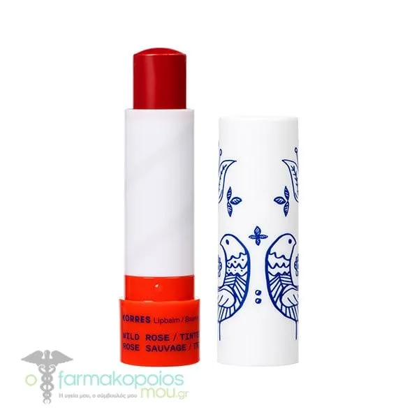Korres Lip Balm Wild Rose Tinted, 4.5g