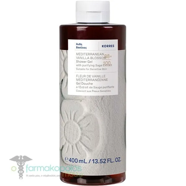 Korres Mediterranean Vanilla Blossom Αφρόλουτρο με Άνθη Βανίλιας, 400ml