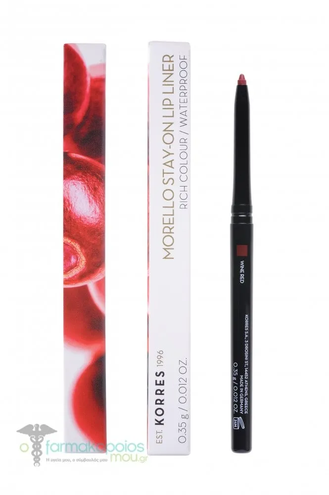 Korres Morello Stay-On Lip Liner 03 Wine Red, 0.35g