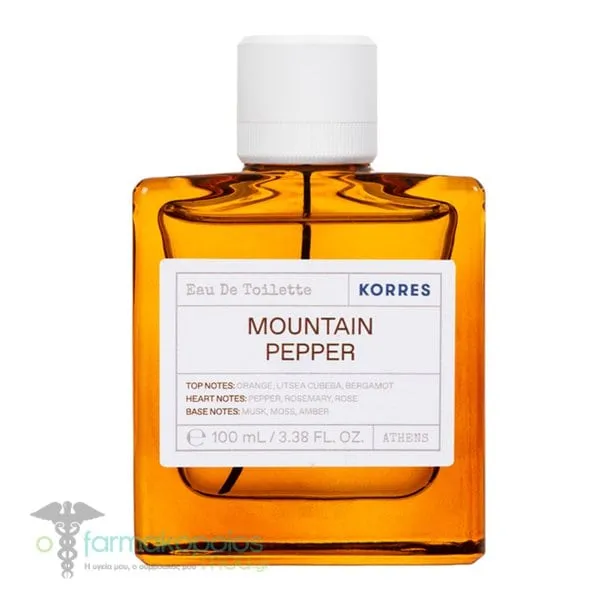 Korres Mountain Pepper Eau De Toilette For Men, 100ml