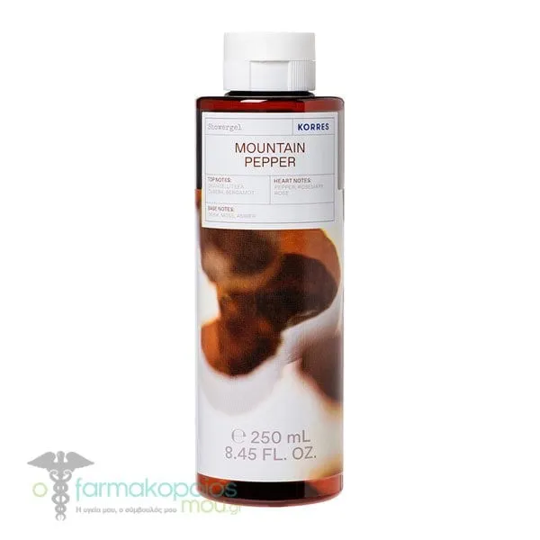 Korres Showergel Mountain Pepper, 250ml