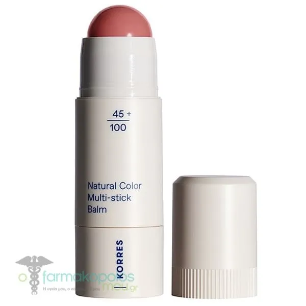 Korres Natural Color Multi-Stick Balm για Χείλη & Ζυγωματικά, 4.5g - 12 Petal Pink