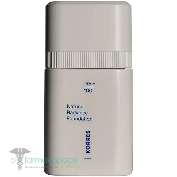 Korres Natural Radiance Foundation Μεσαία Κάλυψη & Λάμψη, 30ml - MEDIUM