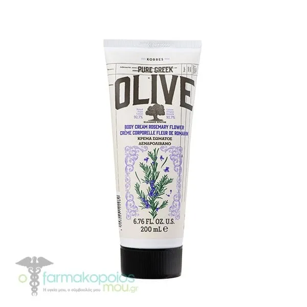 Korres Pure Greek Olive Body Cream Rosemary Flower, 200ml