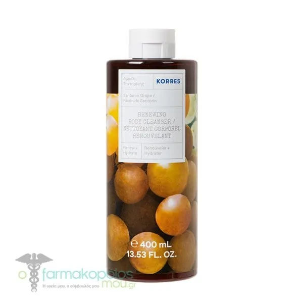Korres Renewing Body Cleanser Santorini Grape, 400ml