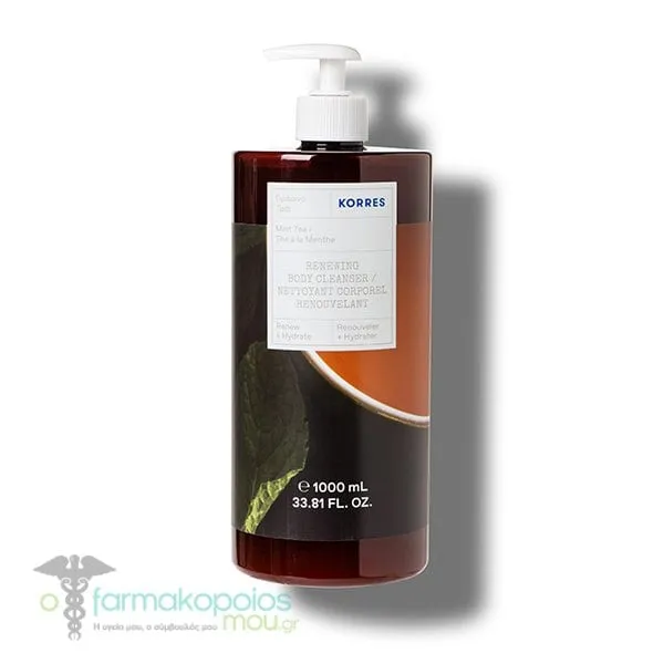 Korres Renewing Body Cleanser Mint Tea, 1000ml