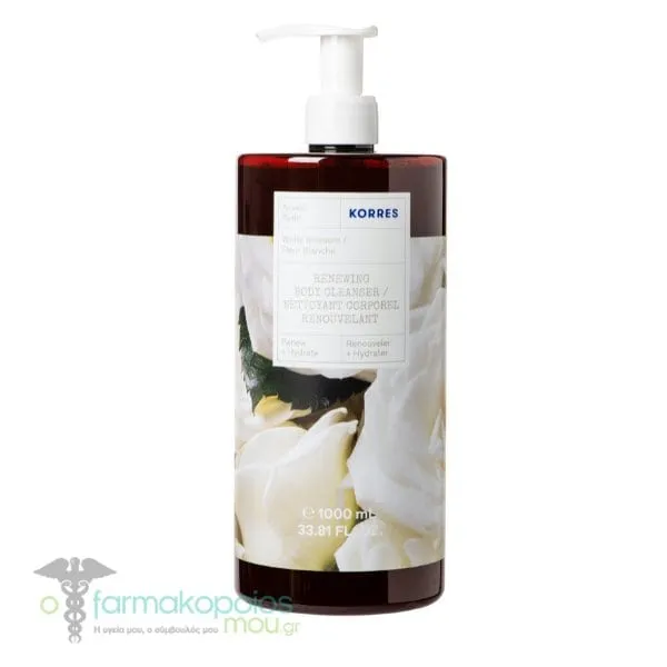Korres Renewing Body Cleanser White Blossom, 1000ml