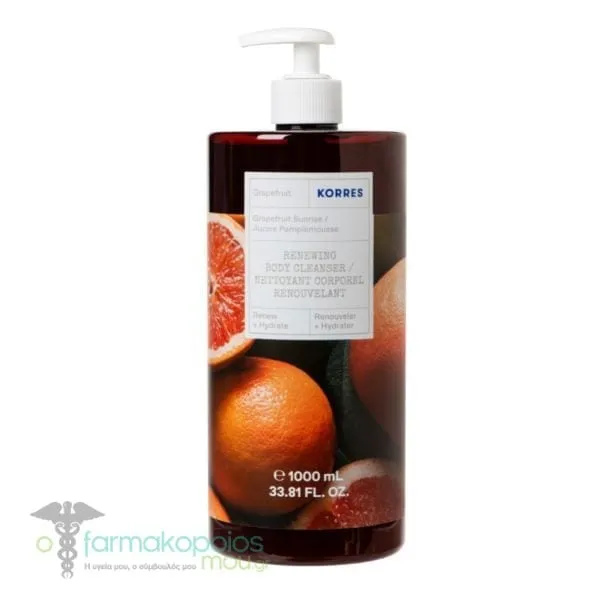 Korres Renewing Body Cleanser Grapefruit Sunrise, 1000ml