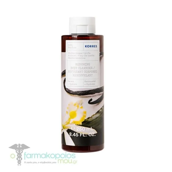 Korres Renewing Body Cleanser Mediterranean Vanilla Blossom, 250ml